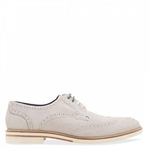 TED BAKER Light Grey Archer 2 Suede Leather Oxford Lace Up Shoe Size 7.5 US
